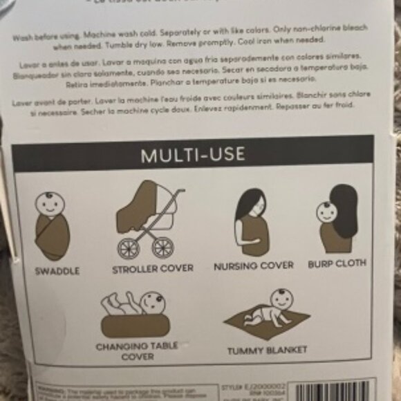 NWT Luxe + Willow 2Pack Multi use Muslin Swaddle Baby Blankets. MADE FROM BAMBOO - Picture 4 of 5